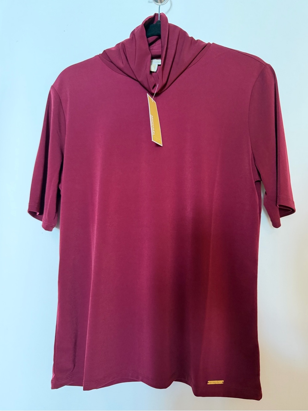 MICHAEL Michael Kors Burgundy Short-Sleeve Hooded Tee